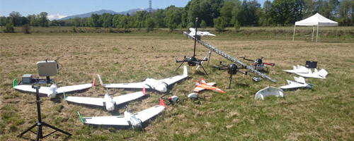 Different types of RPAs assembled on a field