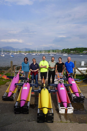 Six scientists and the gliders from the North Atlantic Glider Base